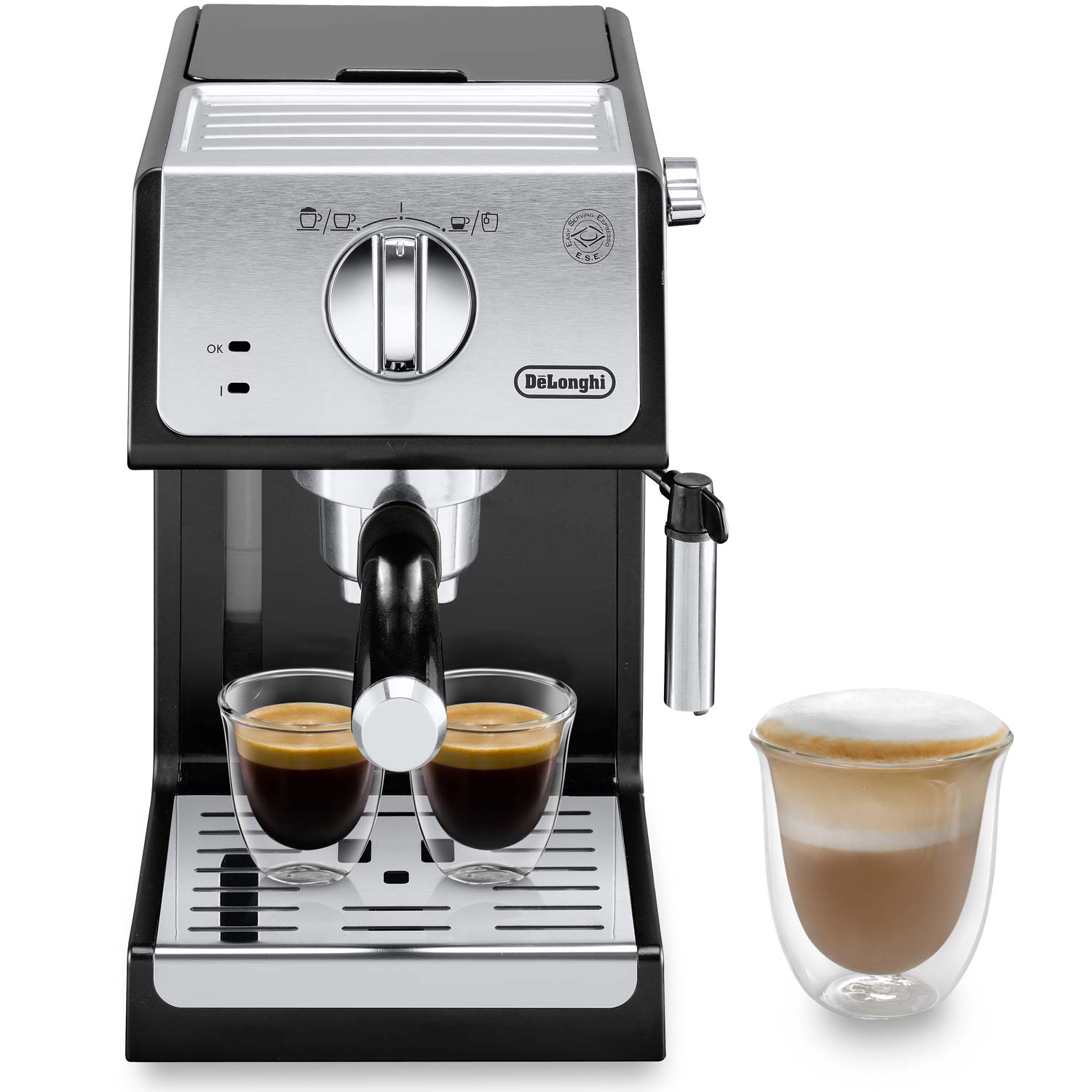 Delonghi Espressomaskin Manual ECP33.21.BK Active Line inkl. mjölkskummare