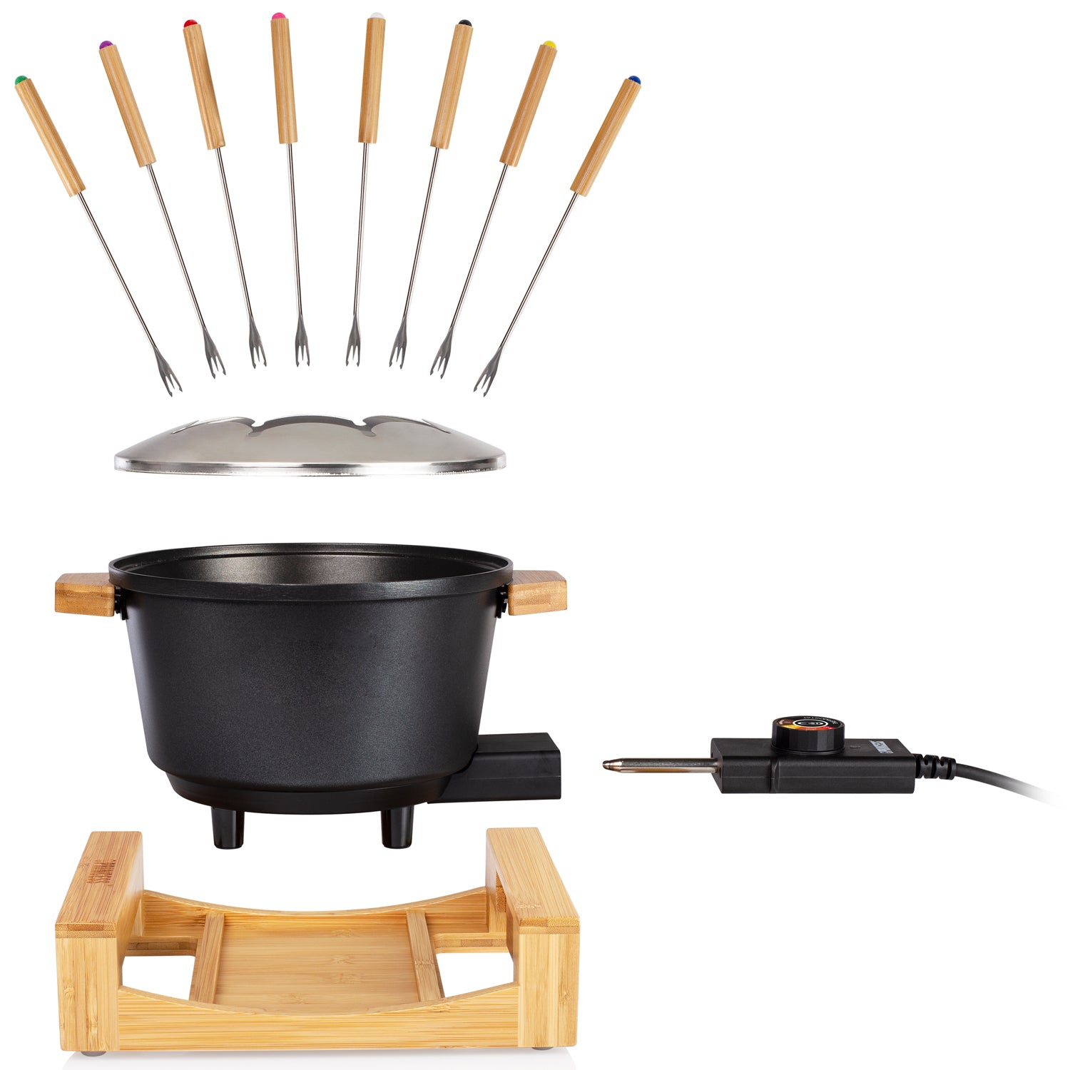 Princess Fondueset Pure Bamboo 173025 1,5l 8st pinnar