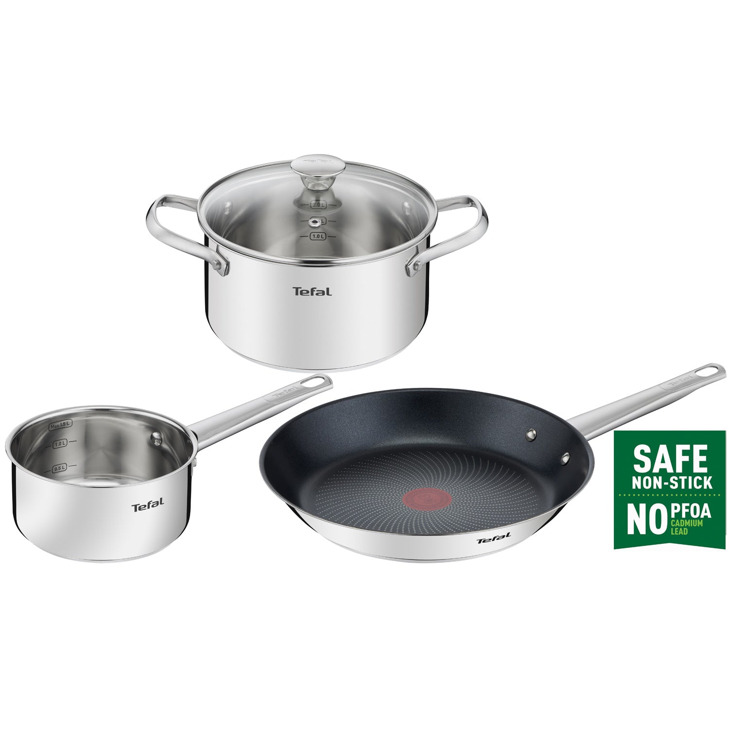 Tefal Cook eat Set 4 delar rostfritt stål